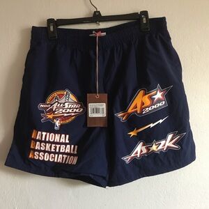 NBA All-Star 2000 Men's Navy Shorts Large New with tags vintage logo basketball